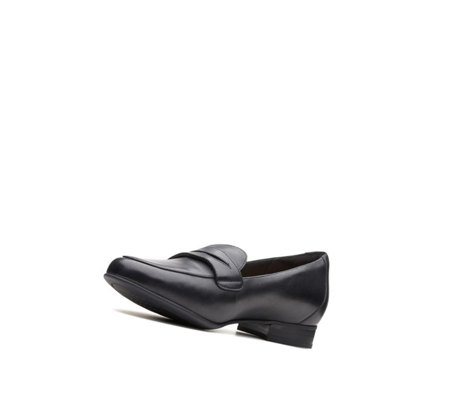 Loafers Clarks Un Blush Go Cuero Anchos Fit Mujer Negras | KXFJ-38970