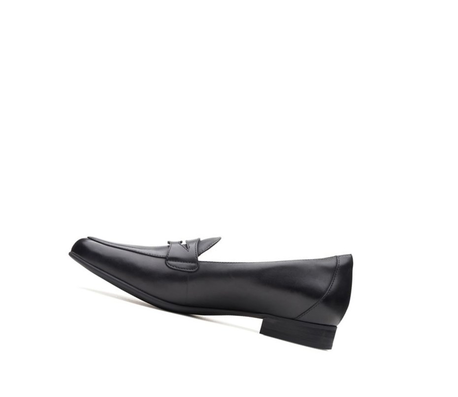 Loafers Clarks Un Blush Go Cuero Anchos Fit Mujer Negras | KXFJ-38970