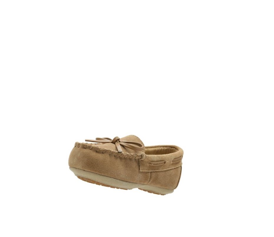 Pantuflas Clarks Crackling Flo Gamuza Niño Marrones | BQWT-54876