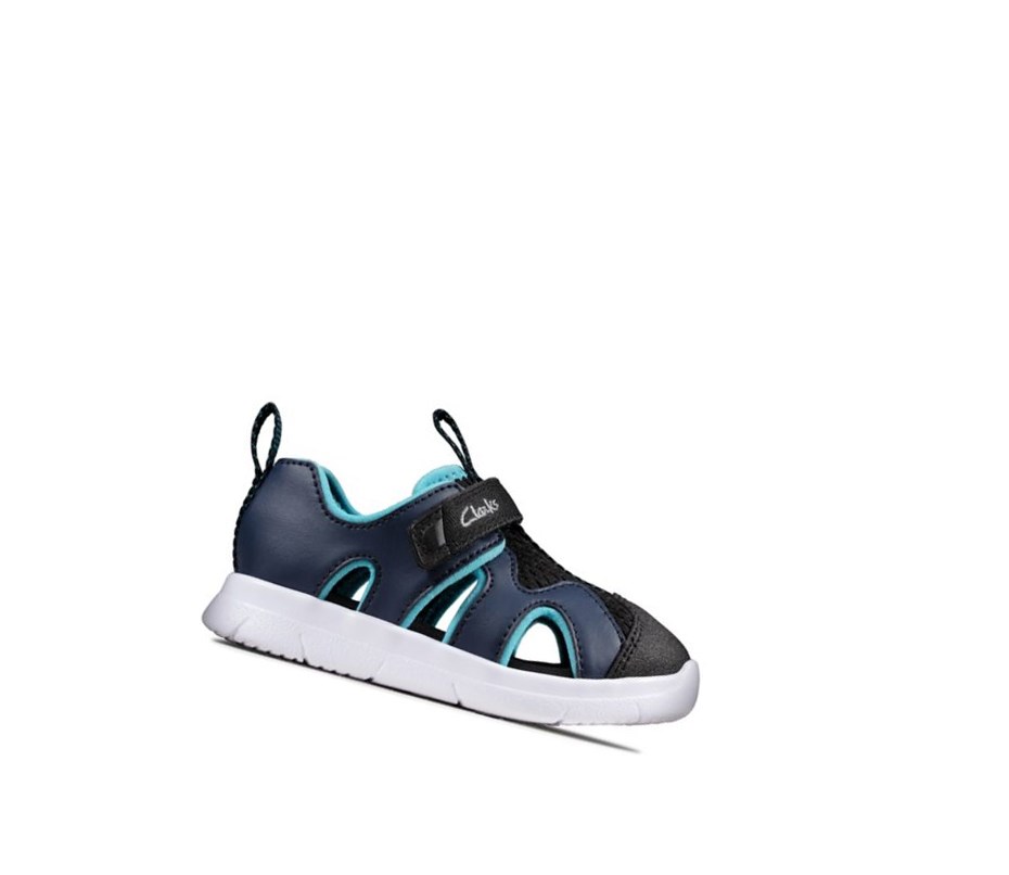 Sandalias Casuales Clarks Ath Surf Sintetico Niño Azul Marino | GXNT-72861