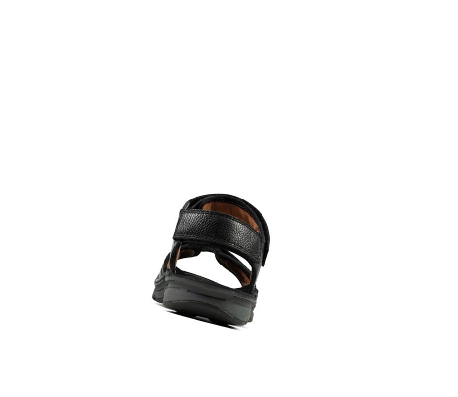 Sandalias Casuales Clarks Atl Part Cuero Hombre Negras | MUBZ-81904