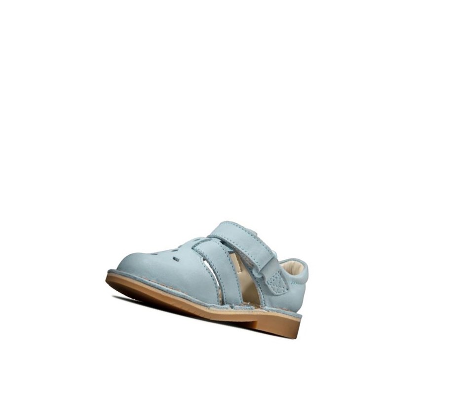 Sandalias Casuales Clarks Comet Sand Cuero Niña Azules Claro | IEVJ-32170