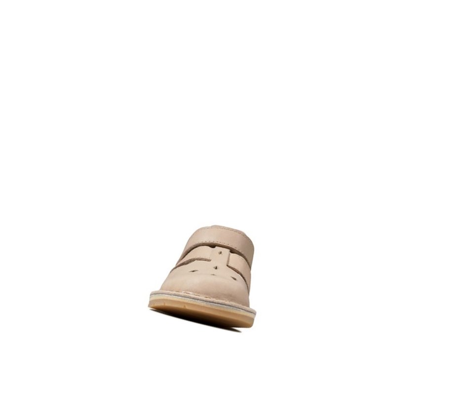 Sandalias Casuales Clarks Comet Sand Cuero Niña Arena | QVTC-16032