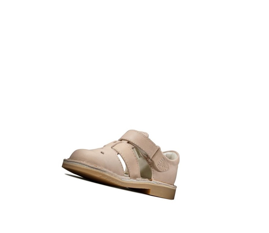 Sandalias Casuales Clarks Comet Sand Cuero Niña Arena | QVTC-16032