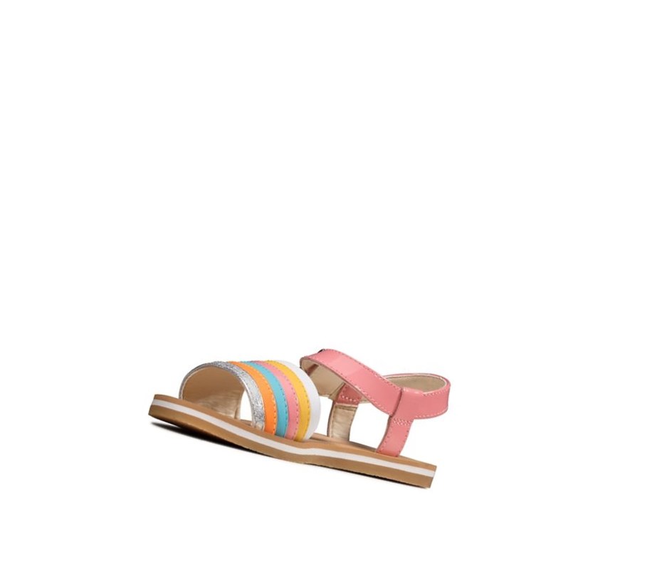 Sandalias Casuales Clarks Finch Stride Cuero Niña Multicolour | WBQP-46179