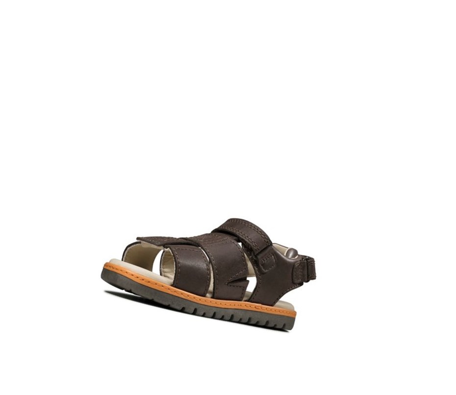 Sandalias Casuales Clarks Frances Tor Cuero Niño Marrones | JFHW-87254