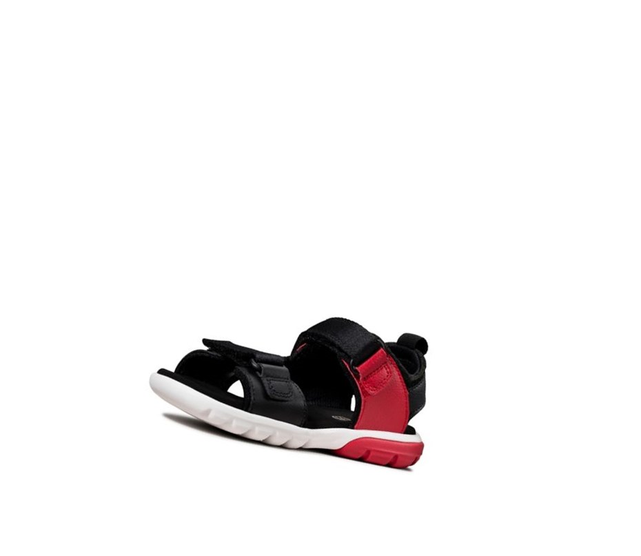 Sandalias Casuales Clarks Rocco Tide Cuero Niño Rojas | WJXC-02496