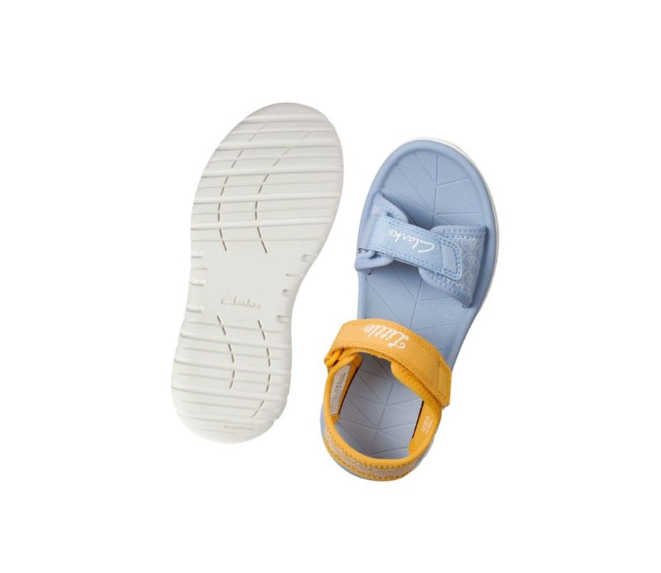 Sandalias Casuales Clarks Surfing Sea Niña Amarillo | MHDK-18437