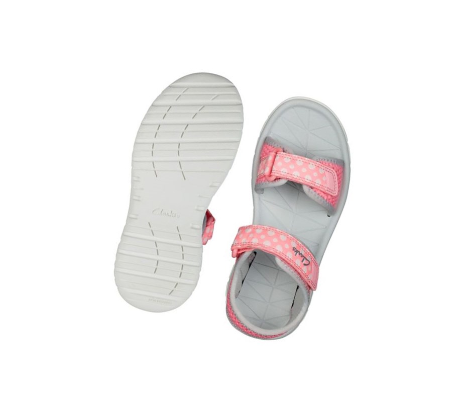 Sandalias Casuales Clarks Surfing Tide Niña Rosas | XDNQ-41830