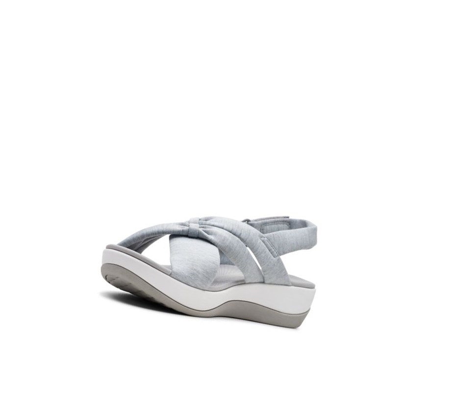 Sandalias Cuña Clarks Arla Belle Textil Mujer Gris | EOYZ-78345