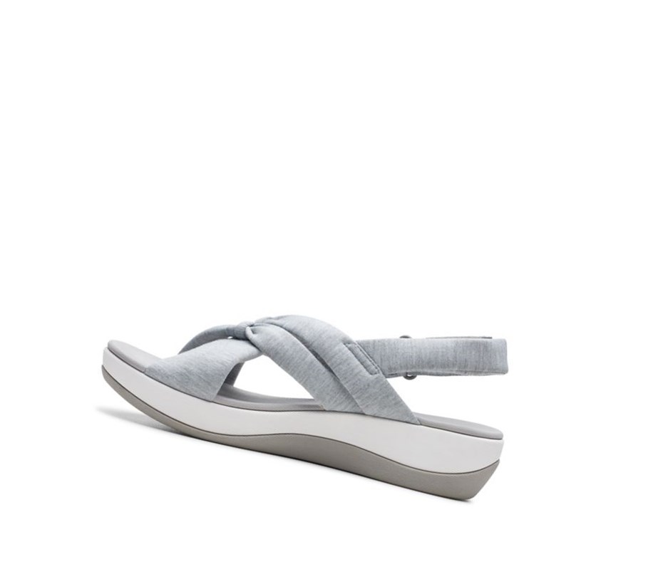 Sandalias Cuña Clarks Arla Belle Textil Mujer Gris | EOYZ-78345