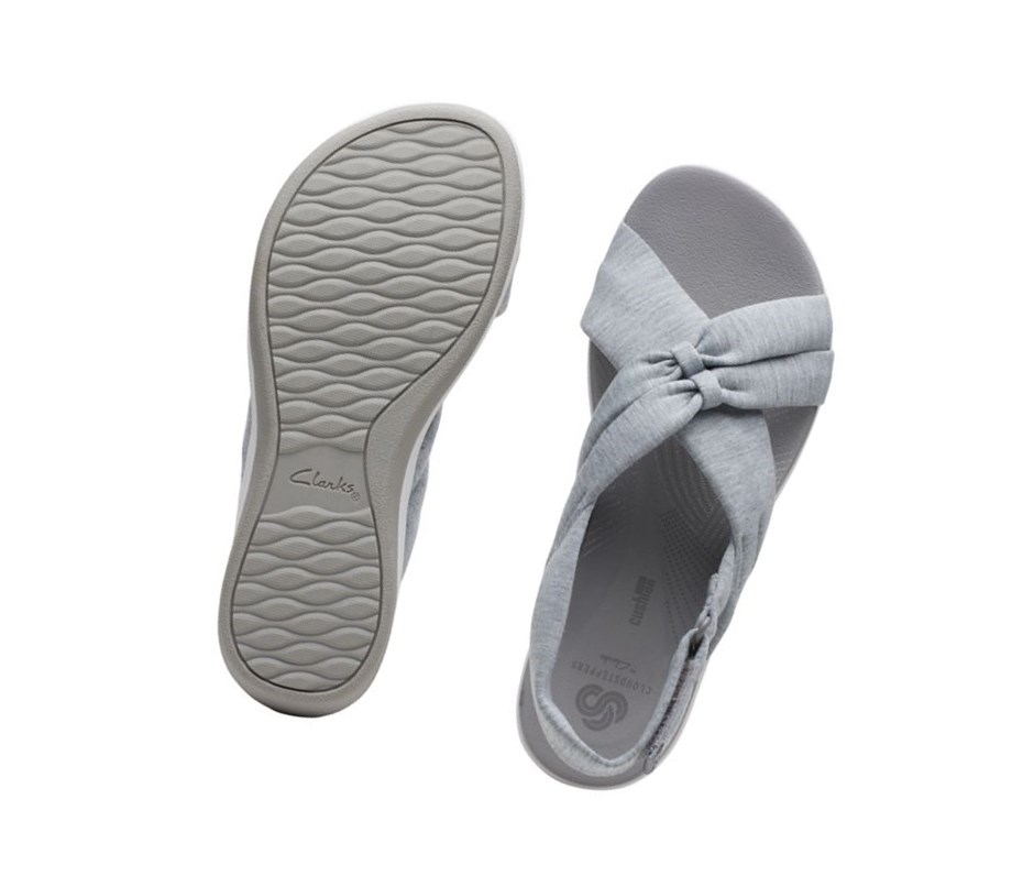 Sandalias Cuña Clarks Arla Belle Textil Mujer Gris | EOYZ-78345