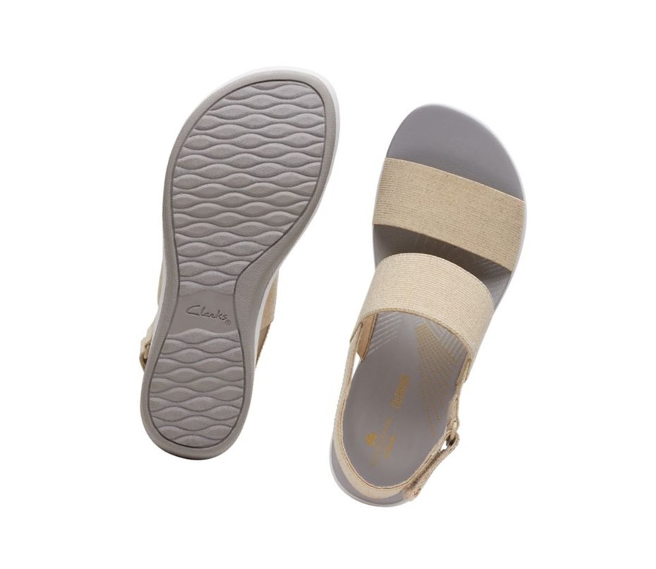 Sandalias Cuña Clarks Arla Jacory Mujer Doradas Claro | QISL-41305