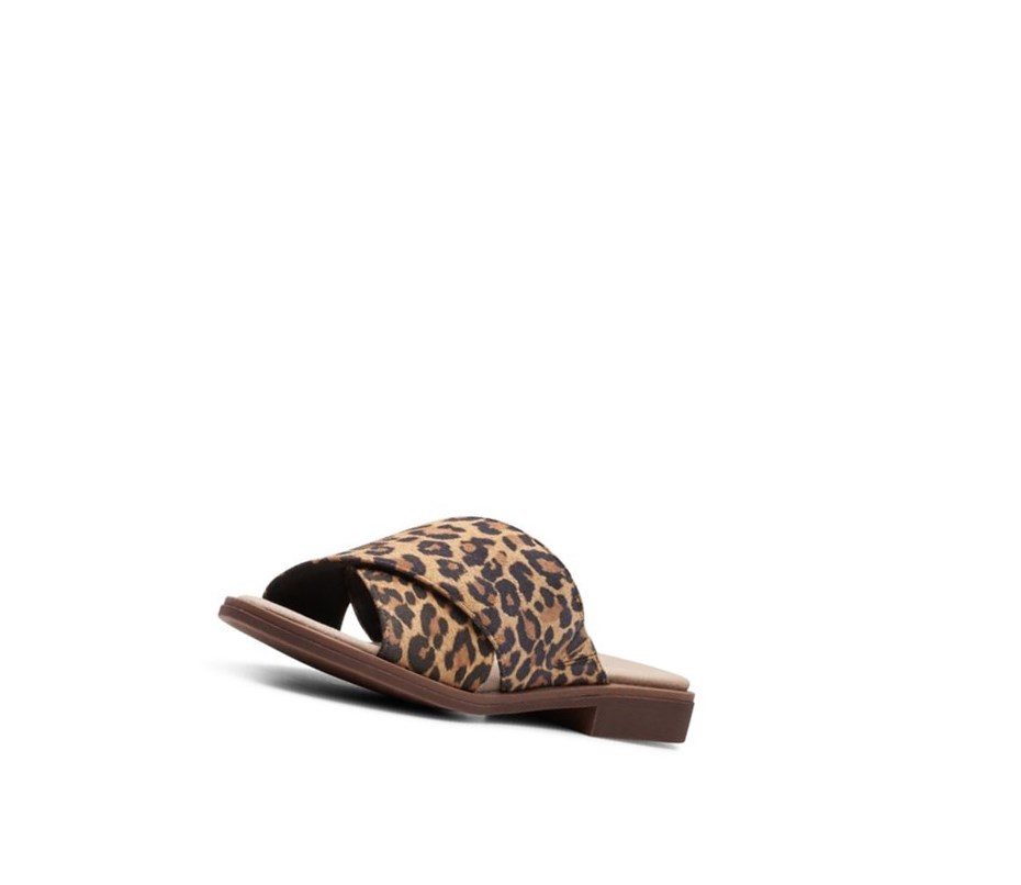 Sandalias Planas Clarks Declan Ivy Print Mujer Leopardo | NDBO-68295