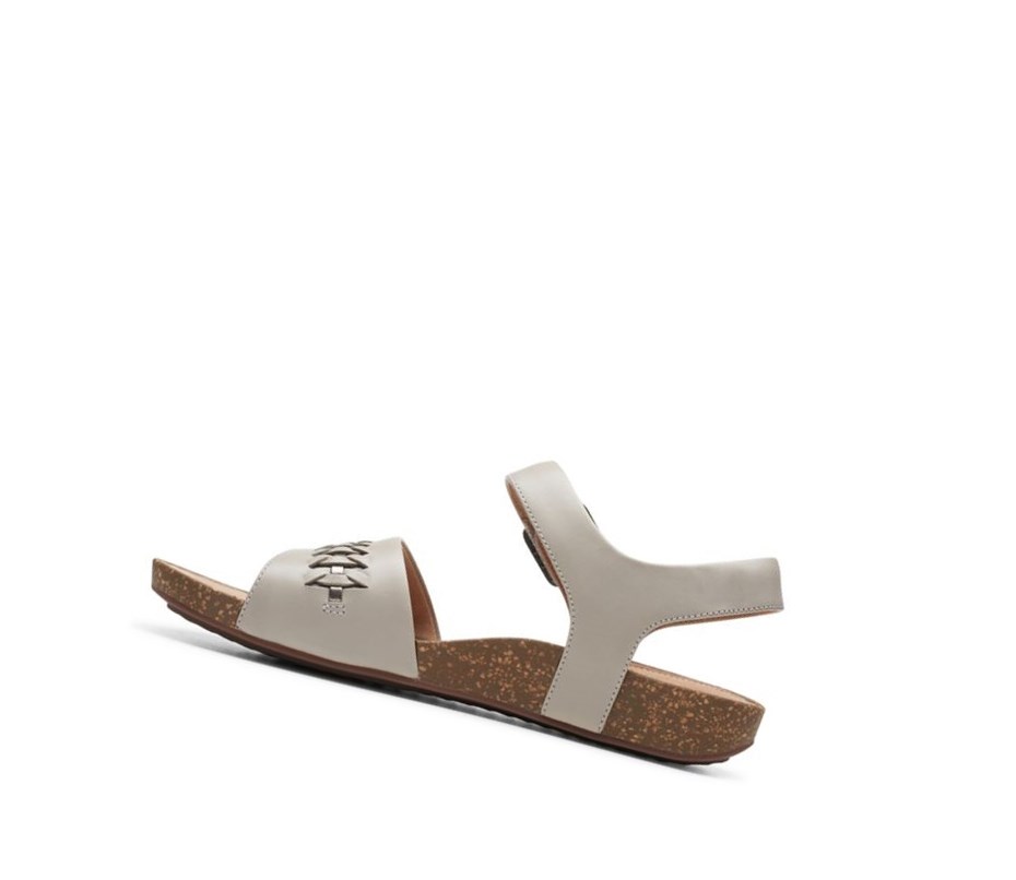 Sandalias Planas Clarks Un Perri Way Cuero Mujer Doradas | JIKD-51370