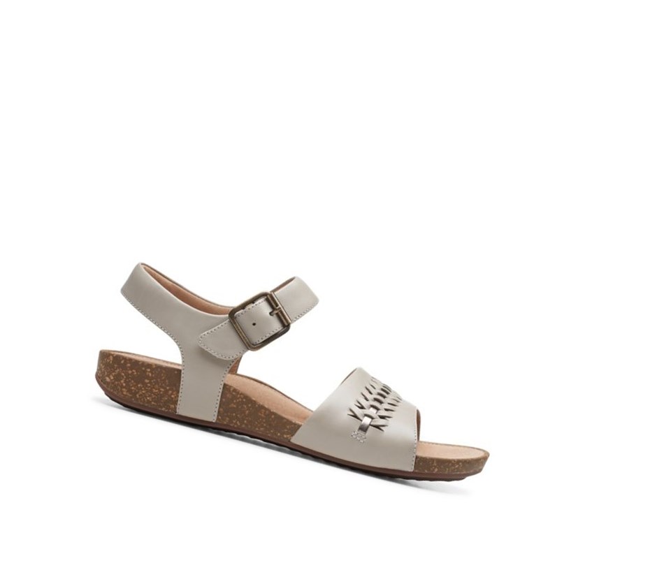 Sandalias Planas Clarks Un Perri Way Cuero Mujer Doradas | JIKD-51370