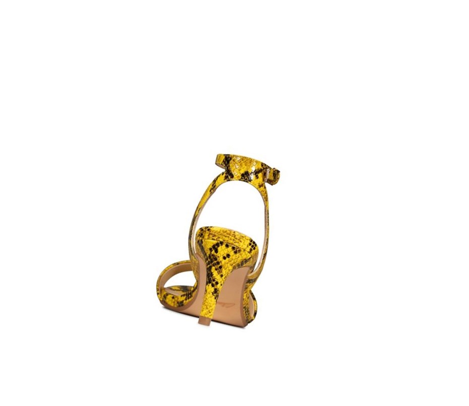 Sandalias Tacones Clarks Amali Jewel Mujer Amarillo Serpent | APYB-53194