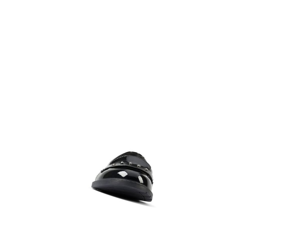 Slip On & Loafers Clarks Scala Walk Charol Cuero Niña Negras | BXZQ-61275