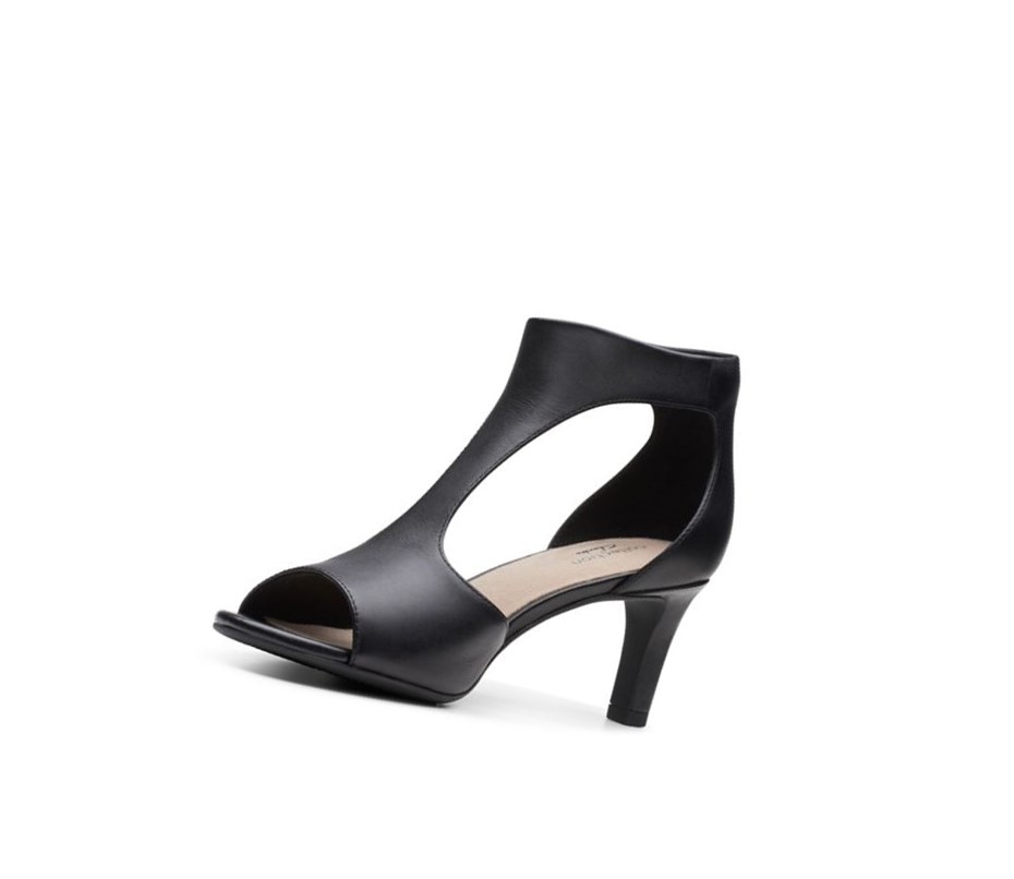 Tacones Clarks Alice Flame Cuero Mujer Negras | FHJL-58930