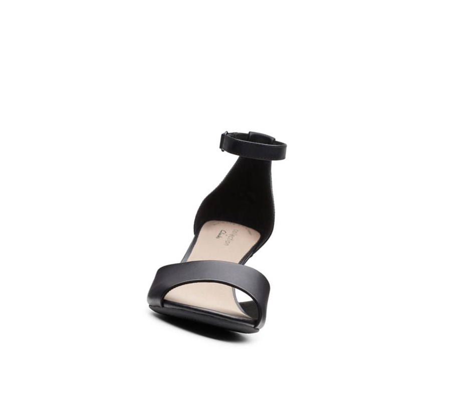 Tacones Clarks Alice Greta Cuero Mujer Negras | XTEU-40973