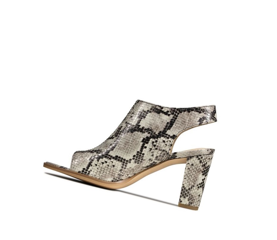 Tacones Clarks Kaylin 85 Sling Mujer Gris Serpent | SHNU-09274