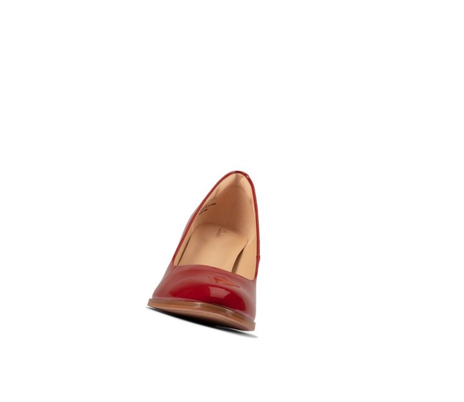 Tacones Clarks Kaylin Cara 2 Charol Cuero Mujer Rojas | WPTA-50318