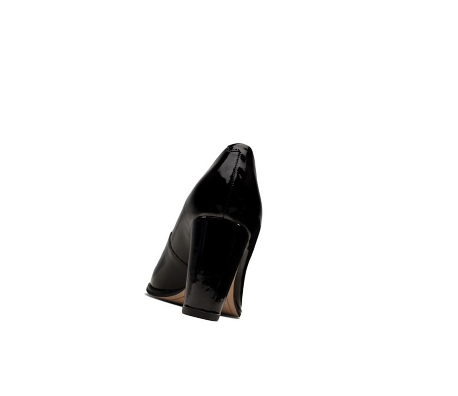 Tacones Clarks Kaylin Cara Charol Mujer Negras | OVIC-89651