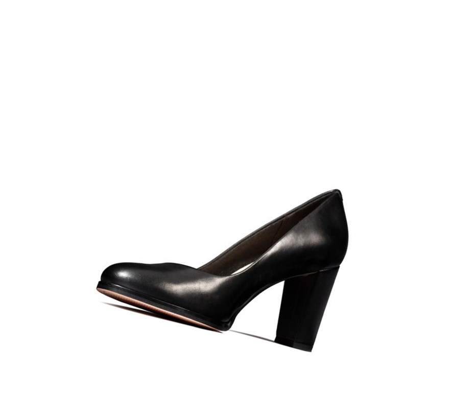 Tacones Clarks Kaylin Cara Cuero Mujer Negras | DTZI-69275