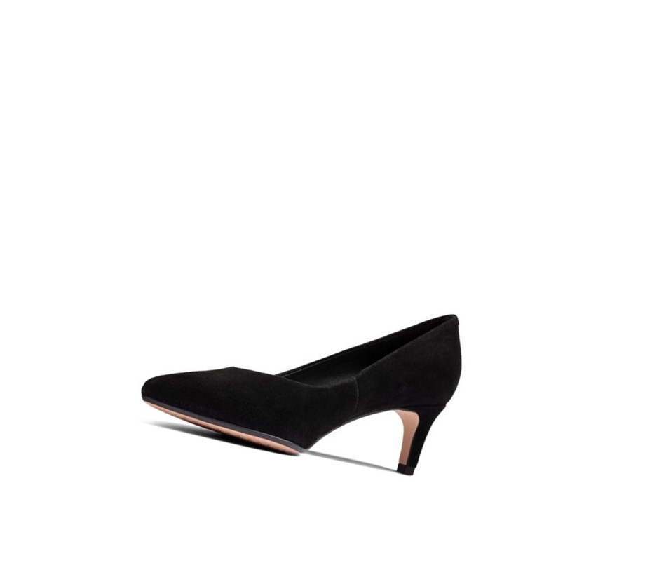 Tacones Clarks Laina 55 Court Gamuza Mujer Negras | LZFS-32901