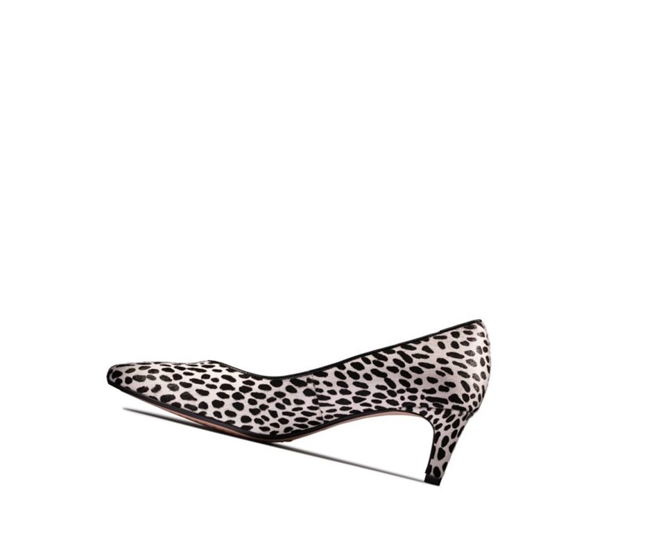 Tacones Clarks Laina 55 Court Print Cuero Mujer Leopardo | UXGA-01297