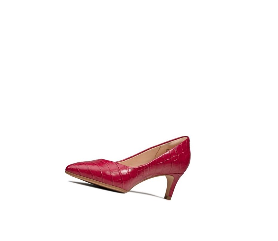 Tacones Clarks Laina 55 Cuero Mujer Fucsia | HPYI-06593