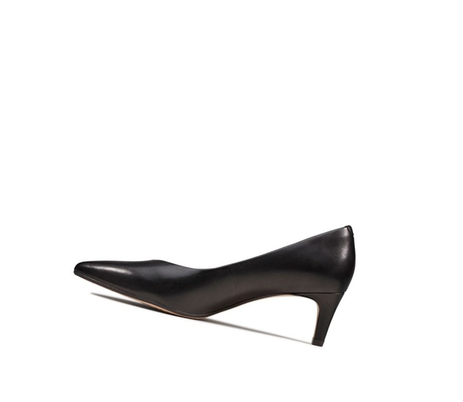 Tacones Clarks Laina 55 Cuero Mujer Negras | GREQ-24780