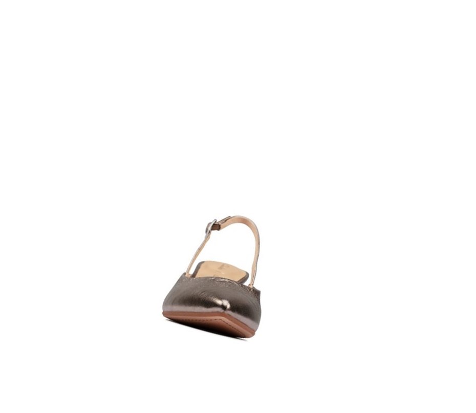 Tacones Clarks Laina 55 Sling Cuero Mujer Doradas | EYBH-37860