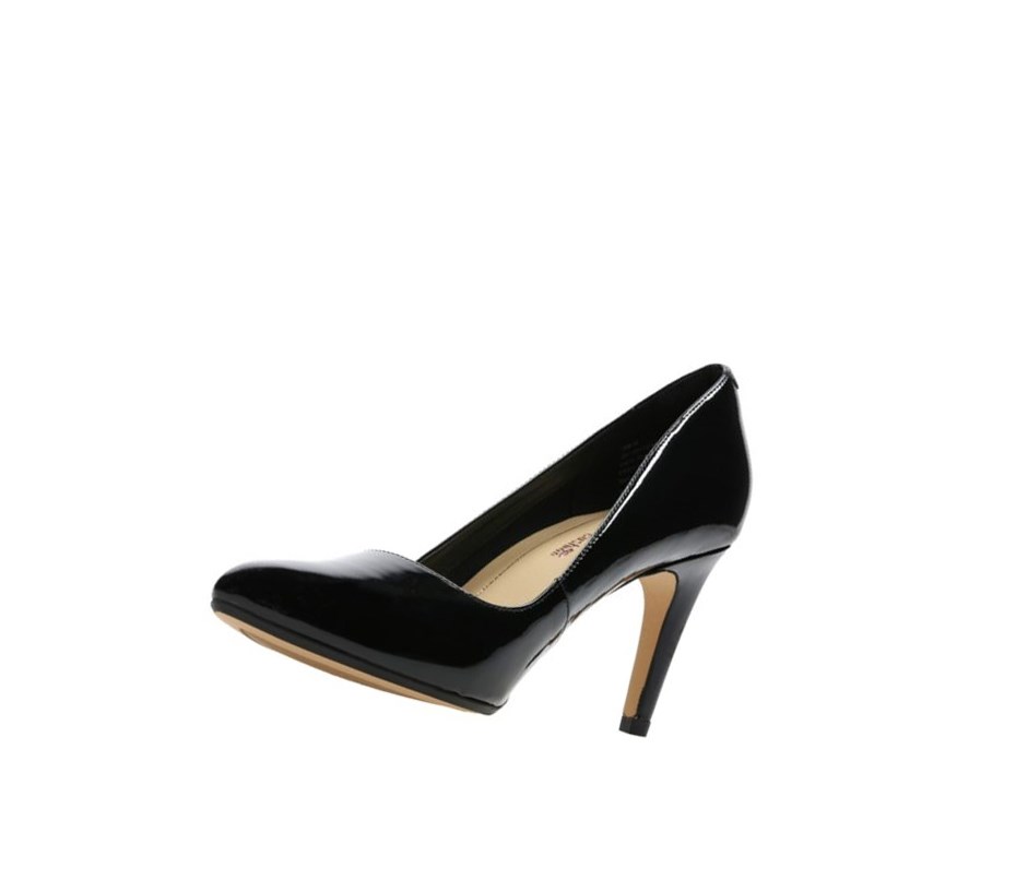 Tacones Clarks Laina Rae Charol Cuero Mujer Negras | KNGE-43026