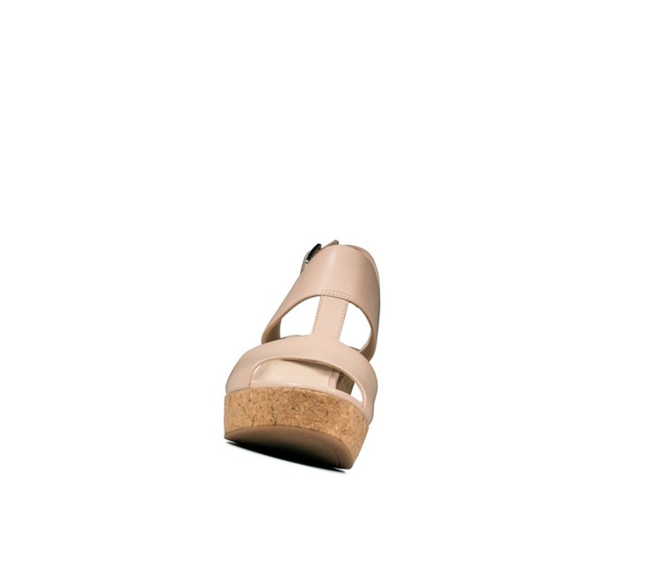 Tacones Clarks Maritsa Glad Cuero Mujer Arena | JTAF-36059