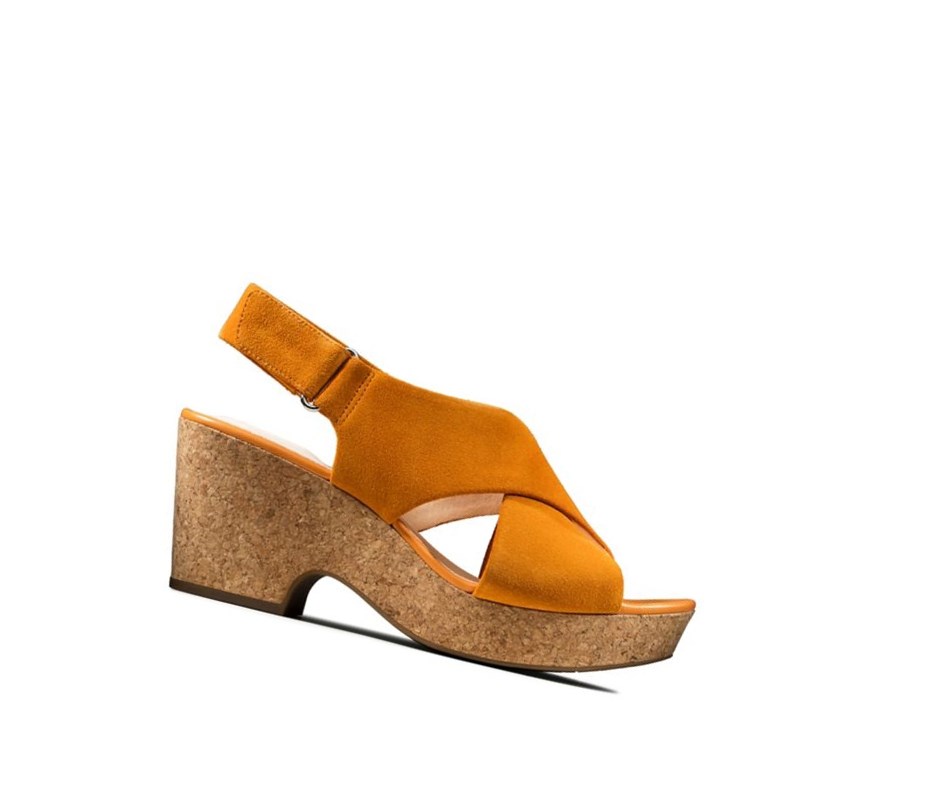 Tacones Clarks Maritsa Lara Gamuza Mujer Naranjas | JDEF-74890