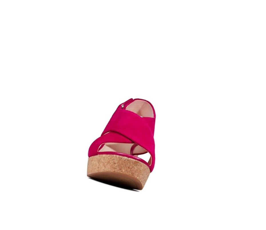 Tacones Clarks Maritsa Lara Gamuza Mujer Fucsia | TVZY-78513