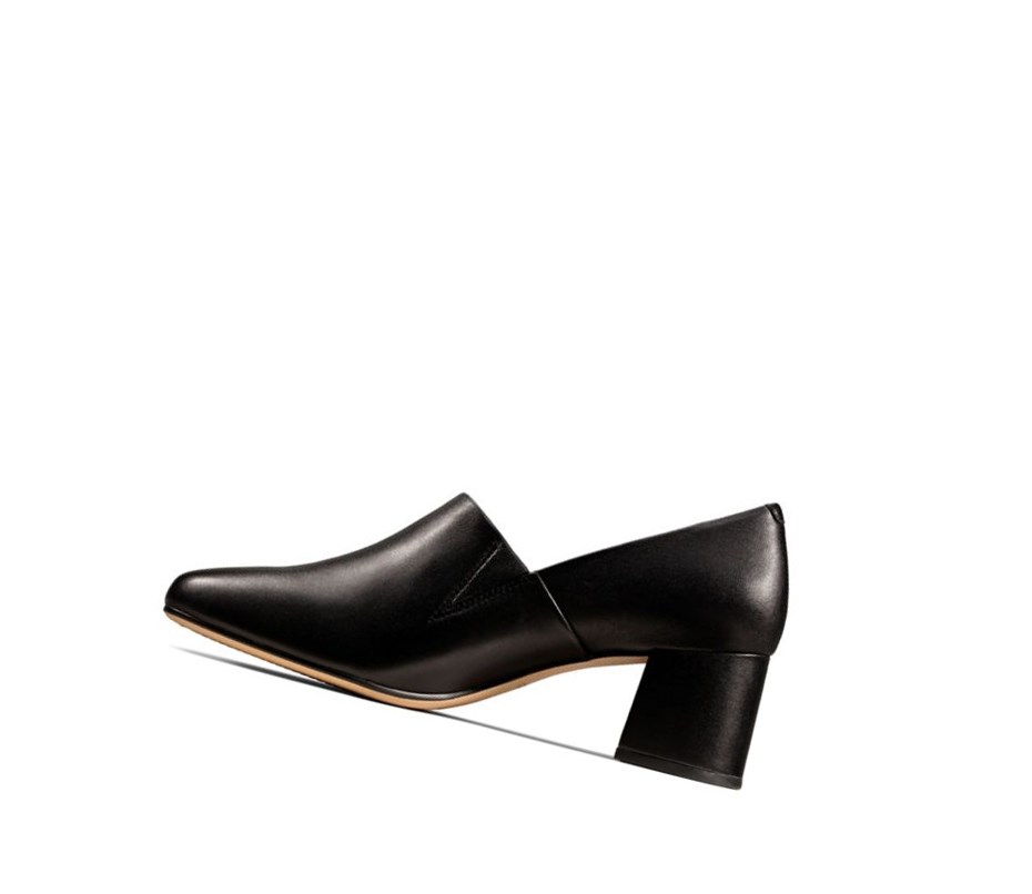 Tacones Clarks Sheer Lily Cuero Mujer Negras | JYCF-81470