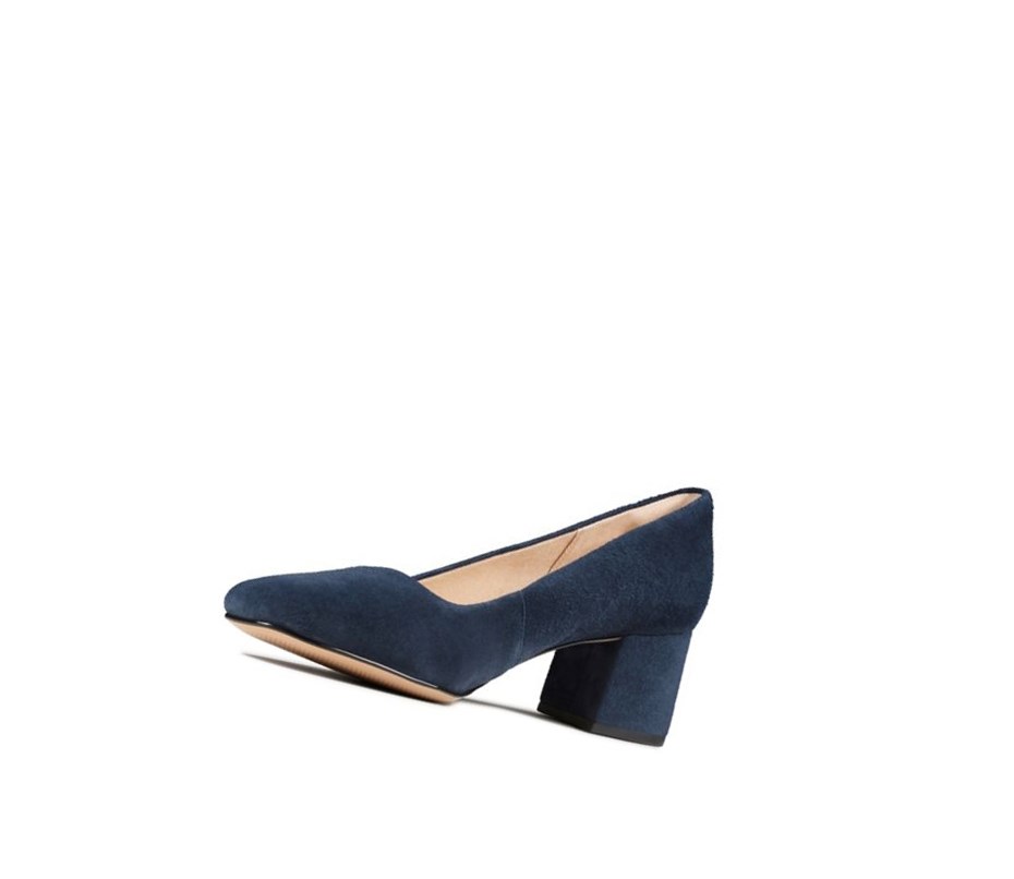 Tacones Clarks Sheer Rose Gamuza Mujer Azul Marino | YSDP-06418