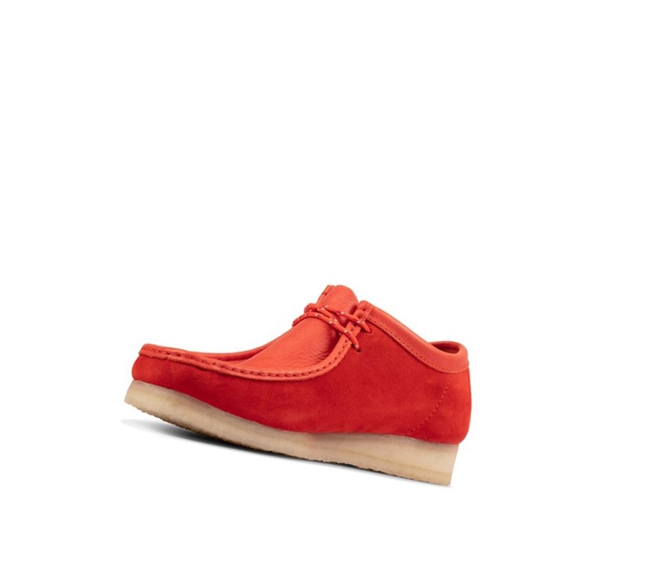 Wallabee Clarks Classic Gamuza Mujer Rojas | CXEL-94376