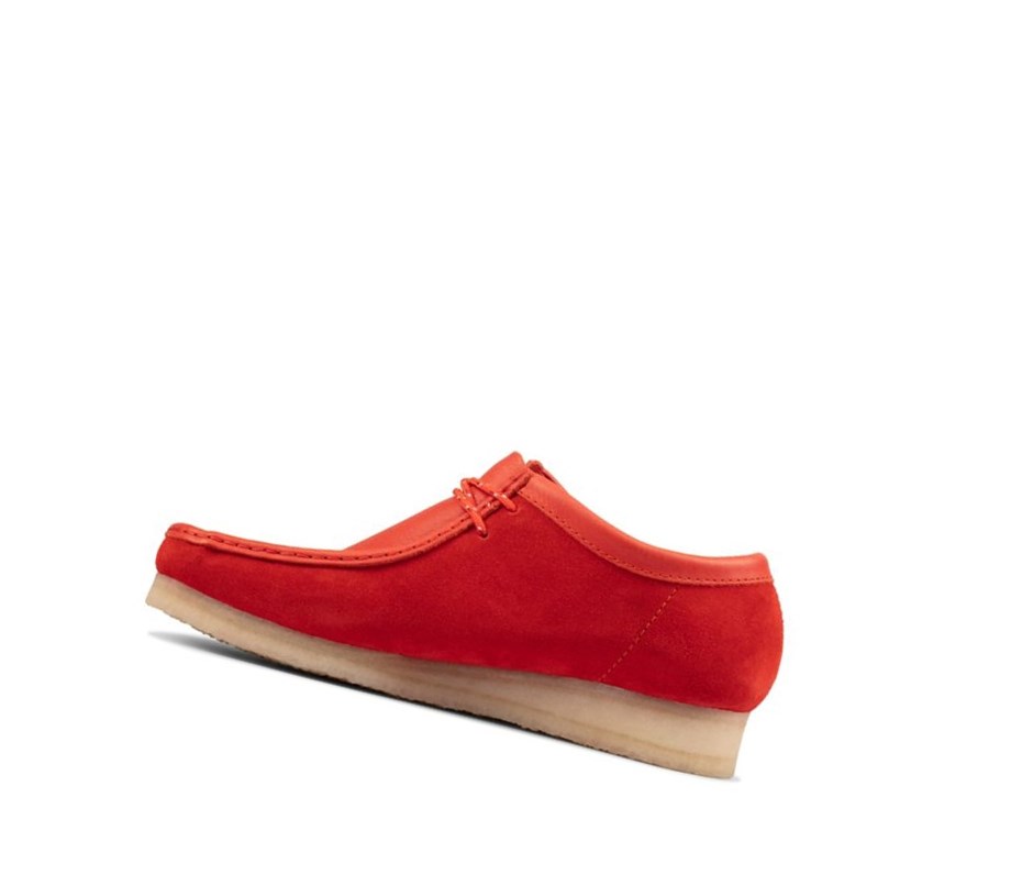 Wallabee Clarks Classic Gamuza Mujer Rojas | CXEL-94376