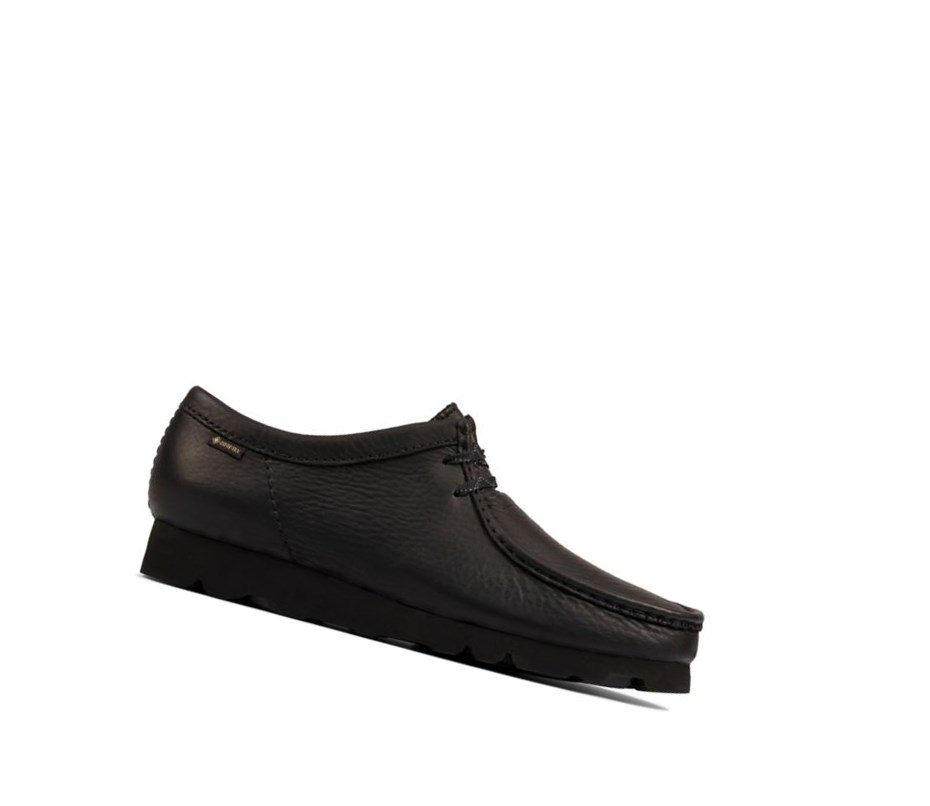 Wallabee Clarks Gore-tex Cuero Hombre Negras | WVUM-35091