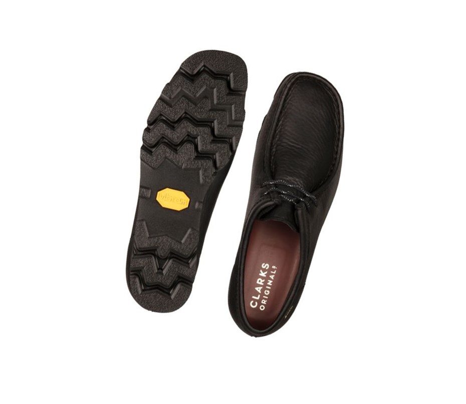 Wallabee Clarks Gore-tex Cuero Hombre Negras | XURK-40823