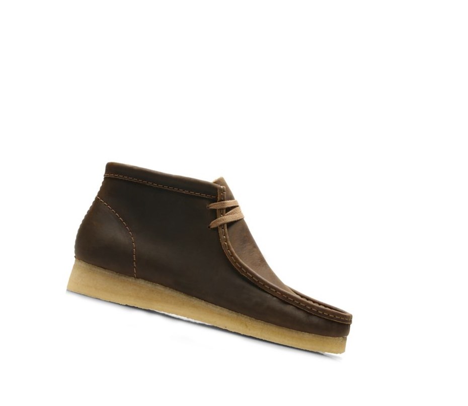 Wallabee Clarks Originales Cuero Hombre Marrones Oscuro | FRHS-69251