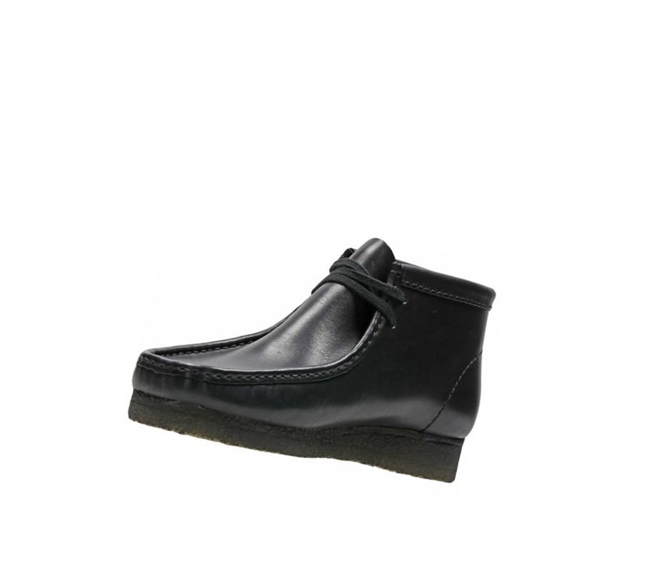 Wallabee Clarks Originales Cuero Hombre Negras | FWUR-14205