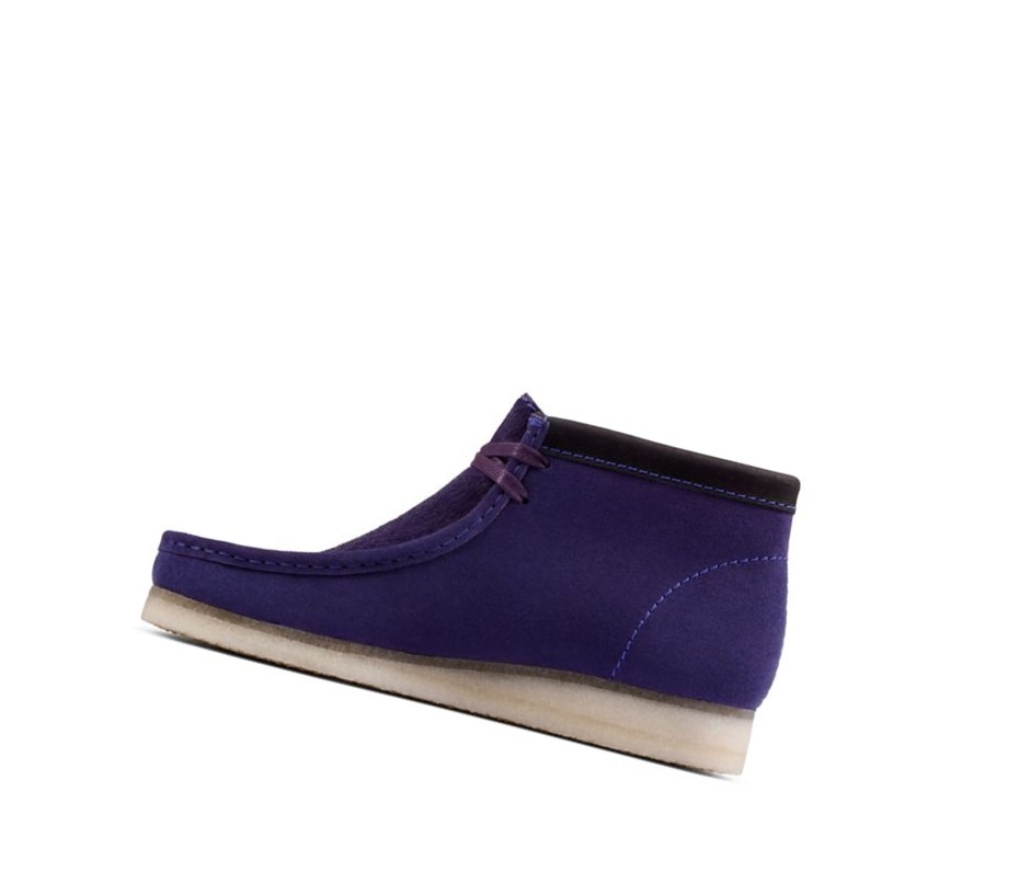 Wallabee Clarks Originales Cuero Hombre Moradas | GILY-29314