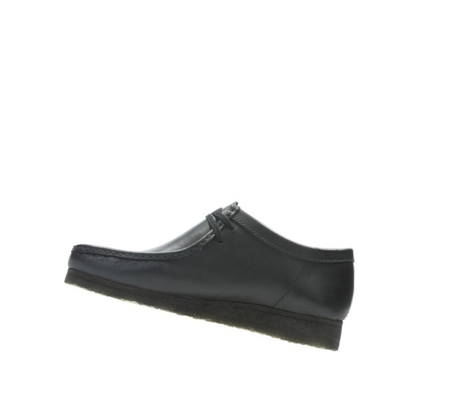 Wallabee Clarks Originales Cuero Hombre Negras | VALY-54861