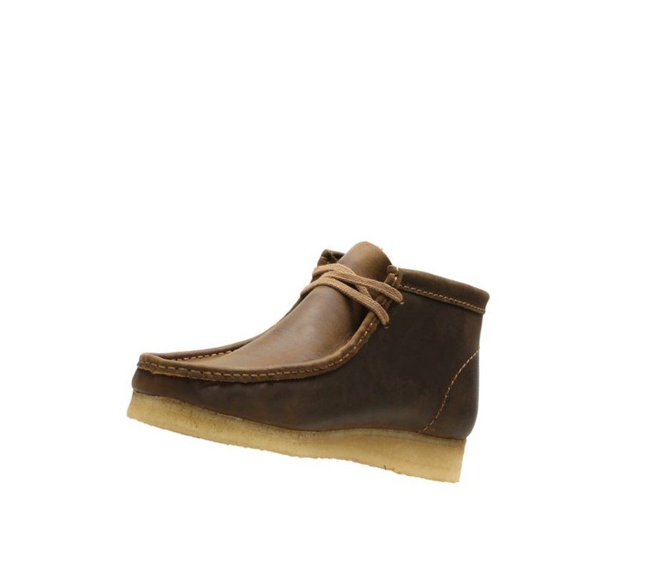 Wallabee Clarks Originales Cuero Hombre Marrones Oscuro | WZJL-03517