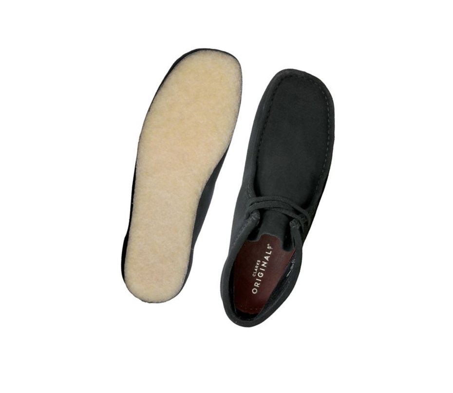 Wallabee Clarks Originales Gamuza Hombre Negras | CKZX-92607