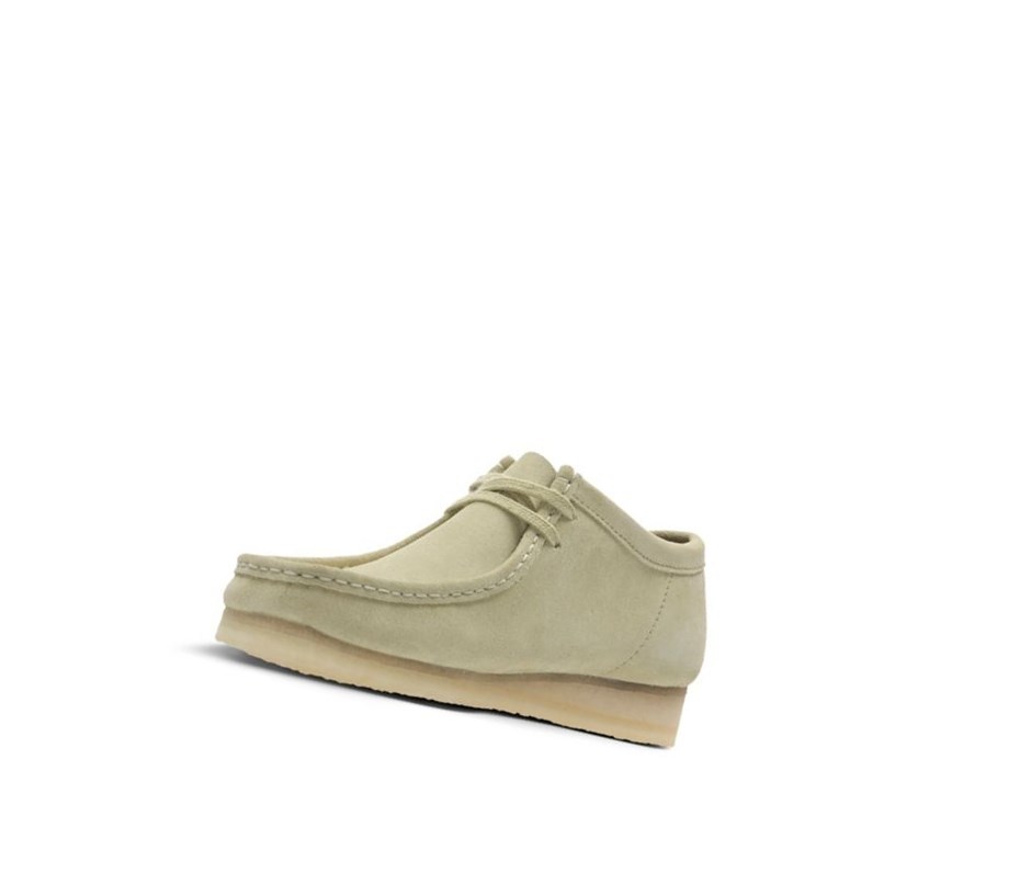 Wallabee Clarks Originales Gamuza Hombre Verde Claro | PTVA-12496